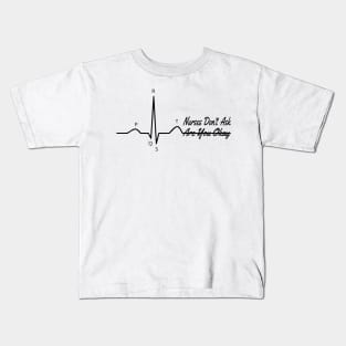 PQRST Funny Nurse Memes Electrocardiogram Wave ECG Kids T-Shirt
